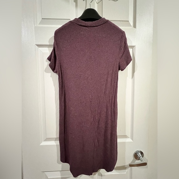Garage Flowy Maroon T-shirt Dress - Picture 2 of 4